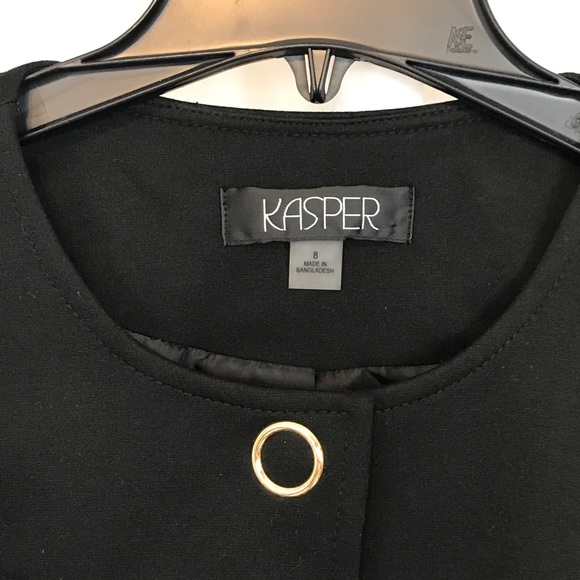 Kasper Black Jacket with Gold Buttons Size 8 - Picture 4 of 9